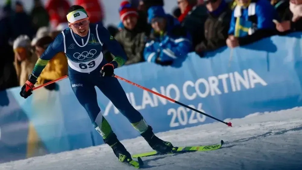 Bruna Moura durante os Jogos Olímpicos de Inverno.