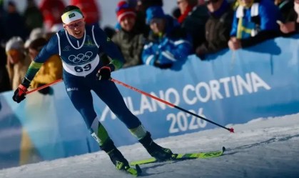 Bruna Moura durante os Jogos Olímpicos de Inverno.