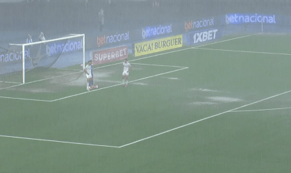 Botafogo x Fluminense foi paralisado devido à chuva