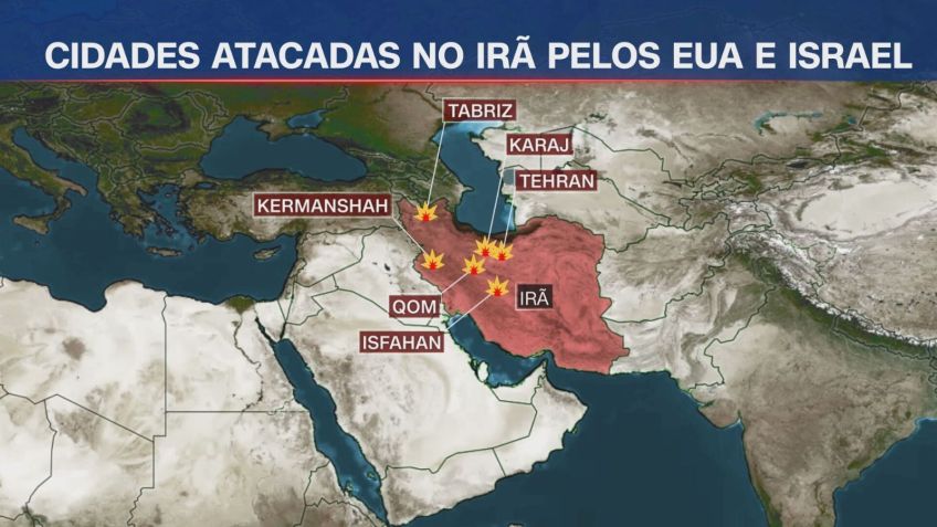 Mapa ilustra quais cidades foram atacadas no Irã • CNN