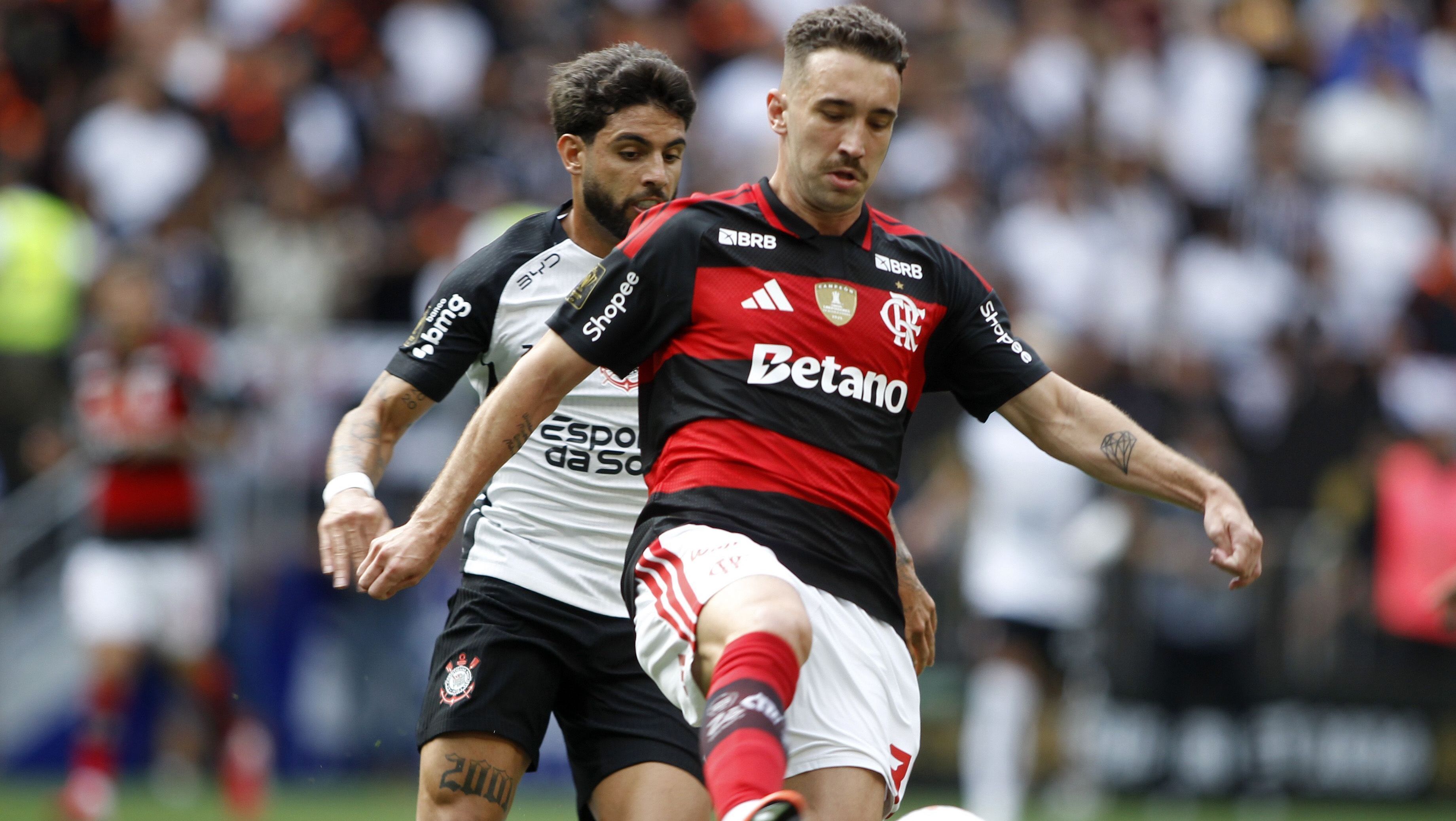 Lance de Flamengo x Corinthians pela Supercopa do Brasil