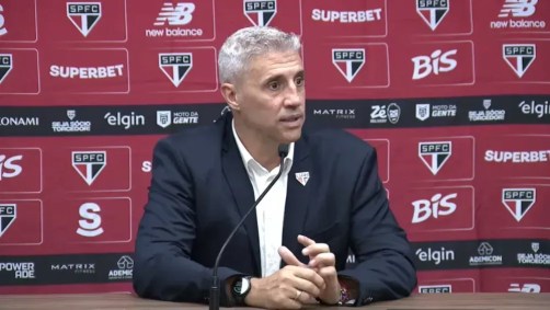 Crespo em coletiva após empate com o Santos.