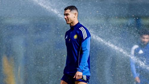Cristiano Ronaldo em treino do Al-Nassr