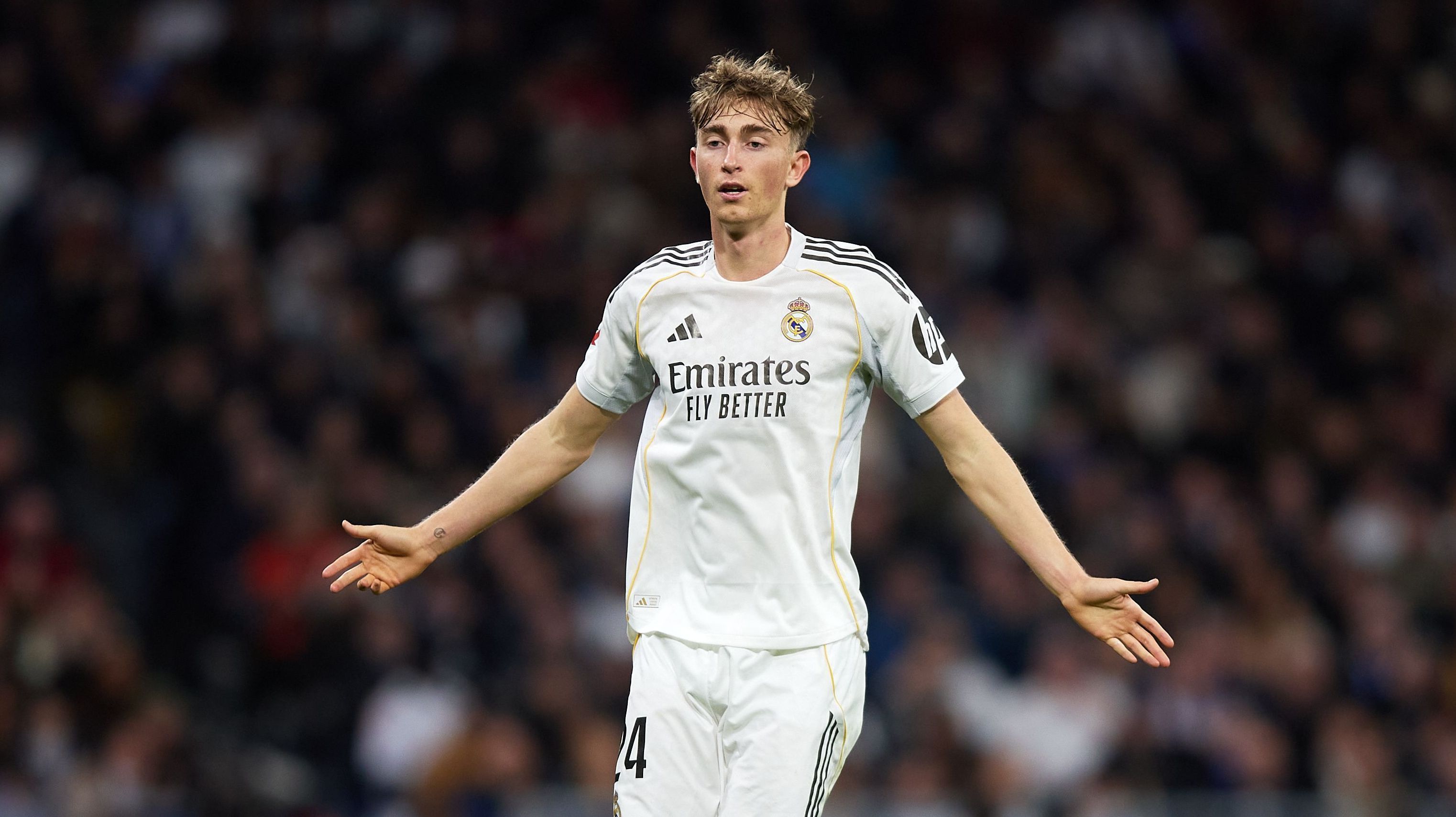 Dean Huijsen em ação pelo Real Madrid