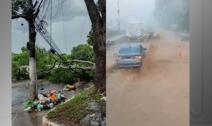 Temporal deixa ruas alagadas e causa transtornos na Grande SP; veja