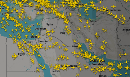 espaço aereo irã antes