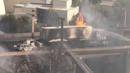 Explosão de caminhão na capital do Chile