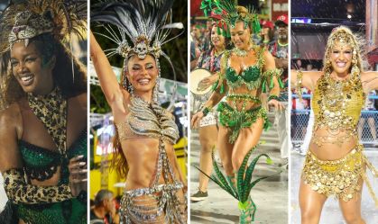 Famosas brilham em ensaios técnicos no Rio