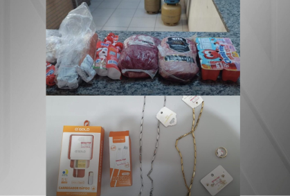 Mãe e filha são presas após roubarem iogurte e carne de estabelecimentos