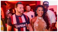 Gracyanne Barbosa chega com novo namorado para prestigiar Carnaval de SP
