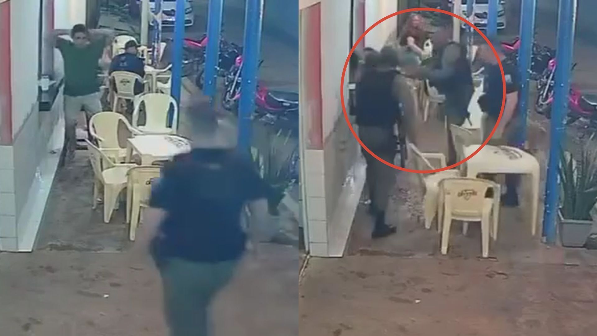 homem agredido PMS
