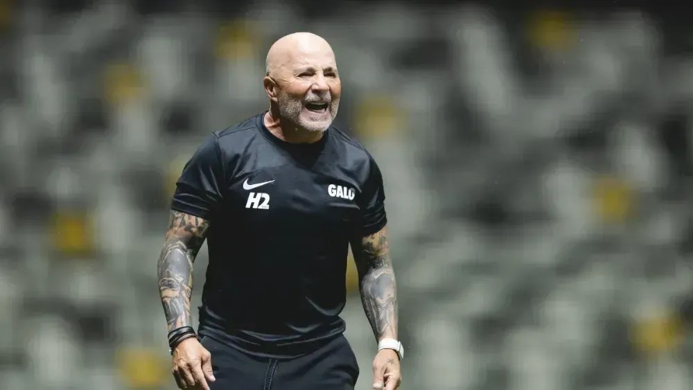 Jorge Sampaoli durante jogo do Atlético contra o Athletic, pelo Mineiro.