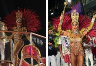 Juliana Paes brilha na Sapucaí com fantasia assinada por grife de luxo