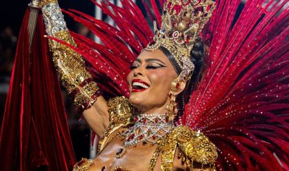 Juliana Paes volta à Marquês de Sapucaí como campeã e fala à CNN; veja