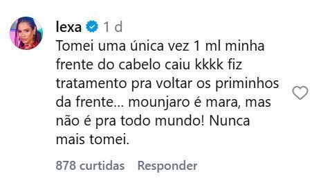 Cantora contou sua experiência com caneta emagrecedora • Instagram/Gossip do Dia