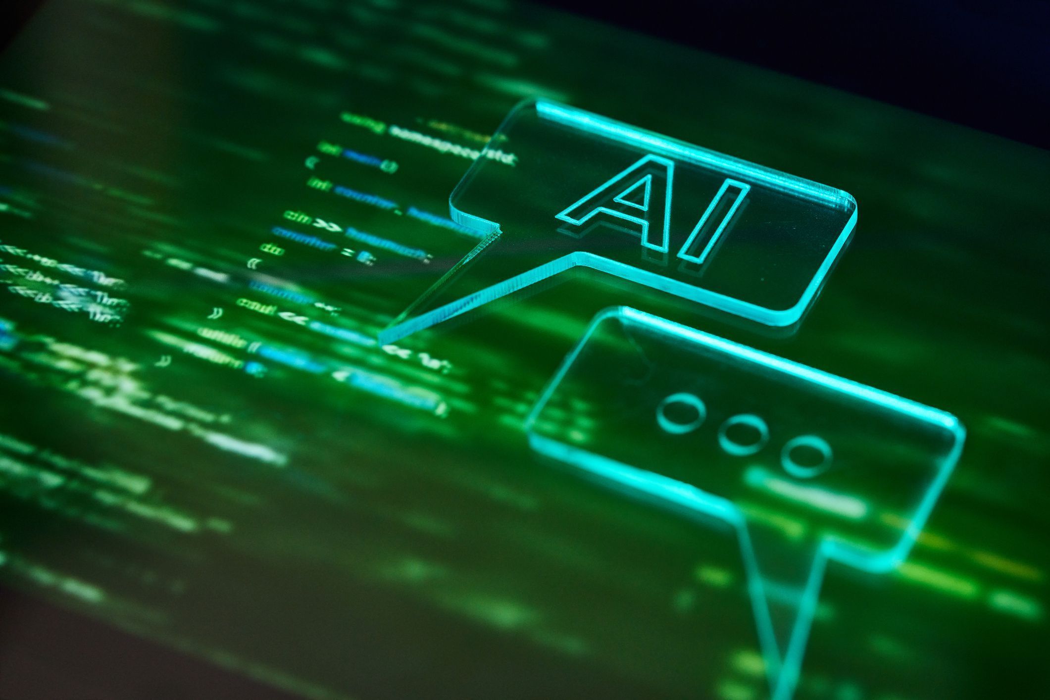 Artificial intelligence chatbot communicating with user