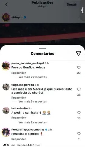 Torcedores do Benfica pedem a saída de Lopes Cabral do clube • Reprodução