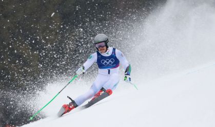 Lucas Pinheiro Braathen realiza a segunda descida no slalom gigante em Milão-Cortina