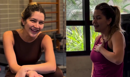 Lyandra disse que perdeu 25 quilos após o nascimento de sua segunda filha