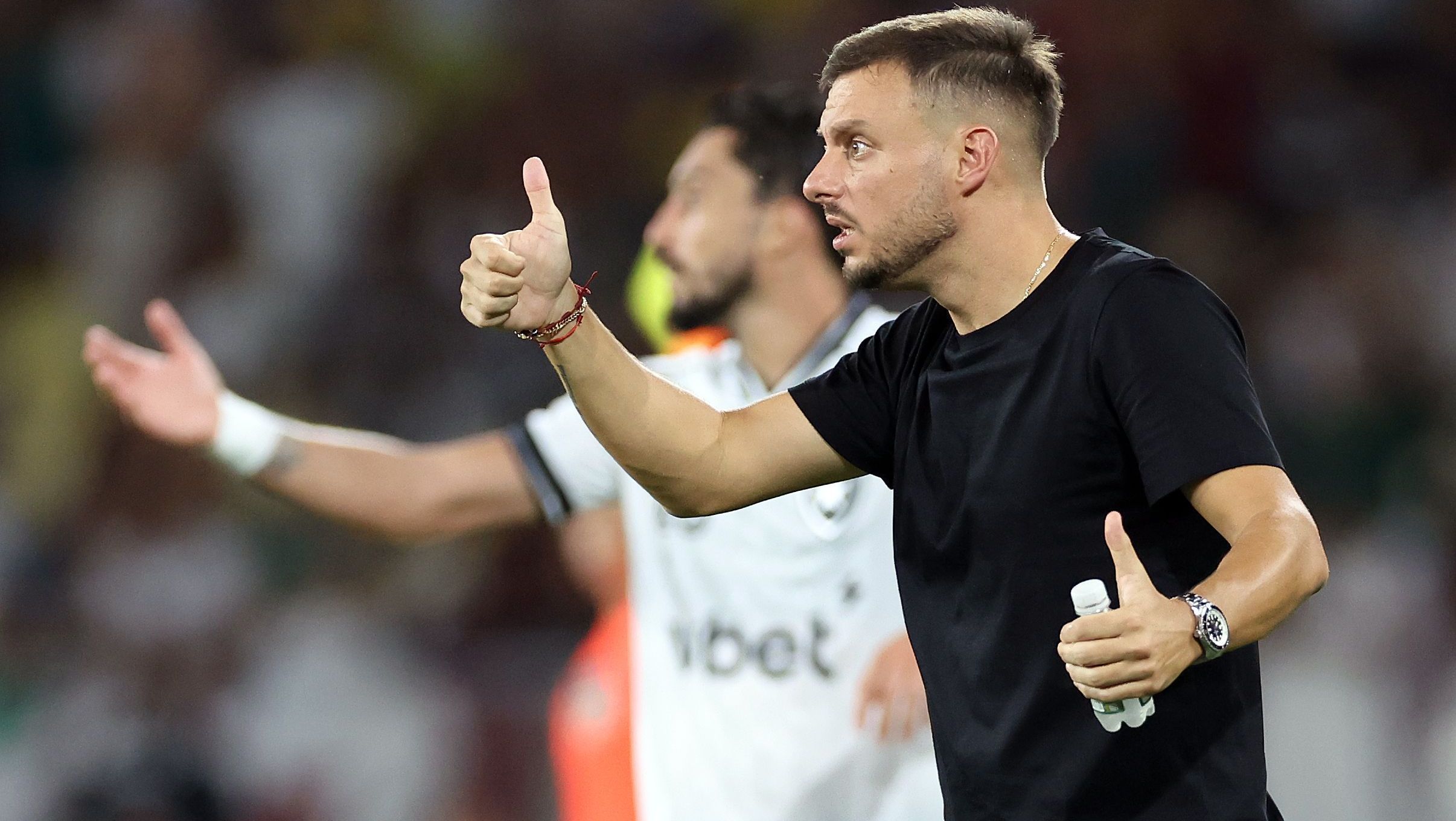 O técnico Martín Anselmi na derrota do Botafogo para o Fluminense pelo Brasileirão