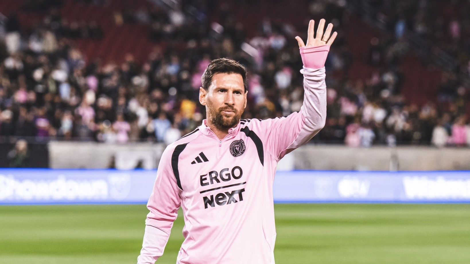 Messi antes da partida entre Inter Miami e LAFC pela MLS
