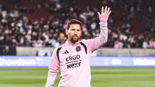Messi antes da partida entre Inter Miami e LAFC pela MLS