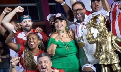 Mocidade Alegre comemora o título do Grupo Especial do Carnaval de São Paulo 2026