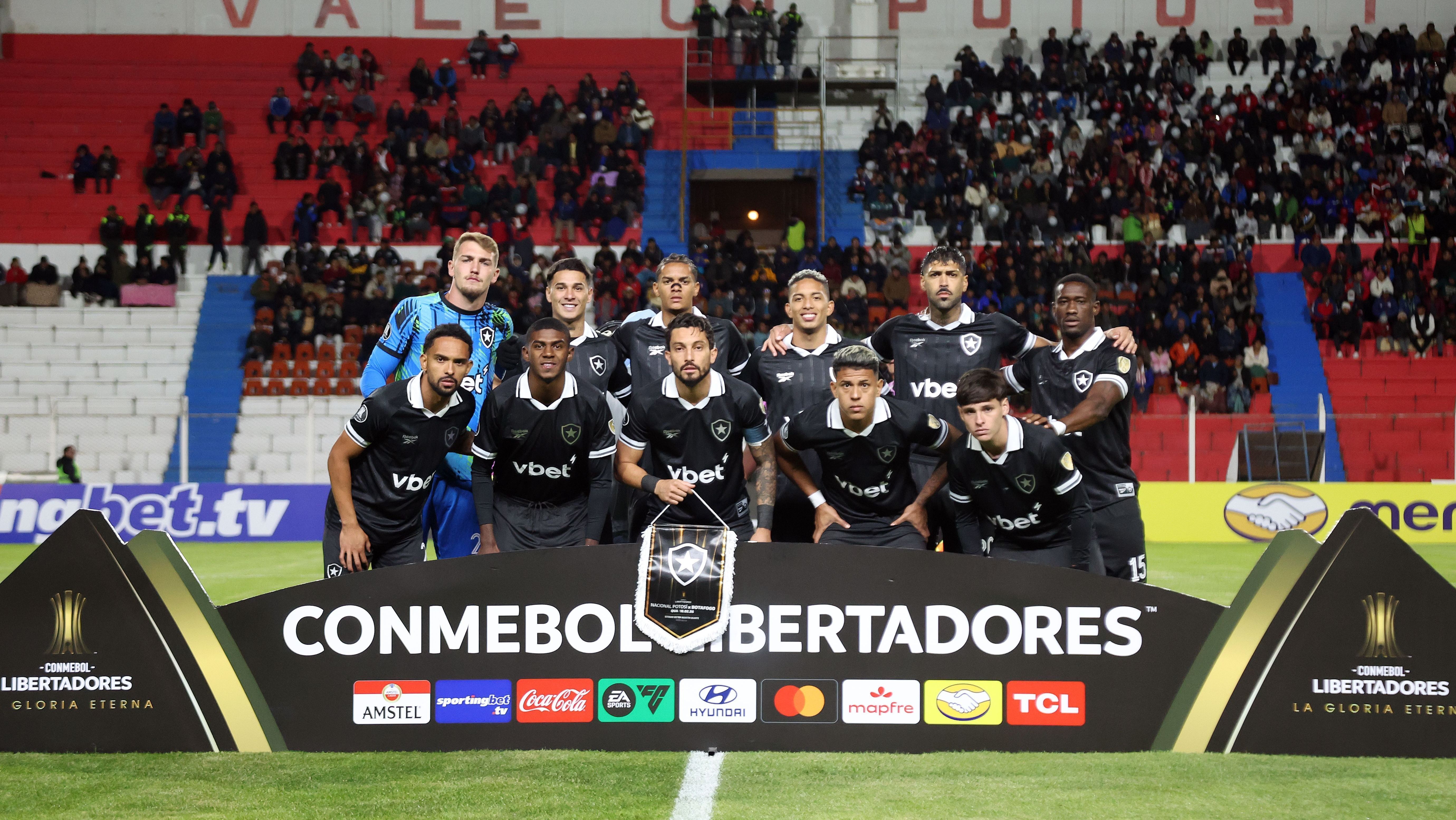 Equipe do Botafogo que enfrentou o Nacional Potosí pela estreia na Libertadores 2026