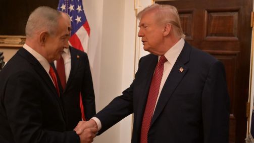 Primeiro-ministro de Israel, Benjamin Netanyahu, se encontra com Donald Trump, presidente dos Estados Unidos, na Casa Branca