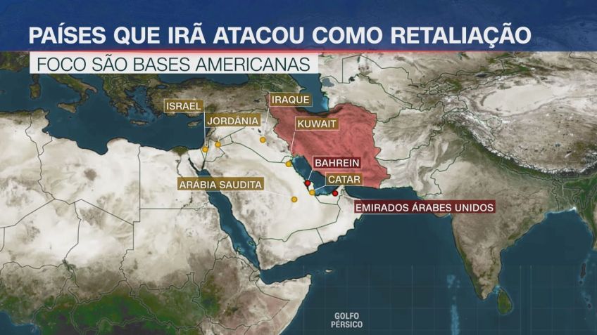 Confira países que Irã atacou como retaliação • CNN