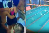 Piscina intoxicada: vídeo mostra mulher passando mal antes de morrer