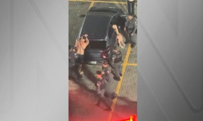 Vídeo: PM é preso após agredir companheira e atacar agentes em Vitória