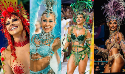 Rainhas de bateria do terceiro dia de desfiles na Sapucaí