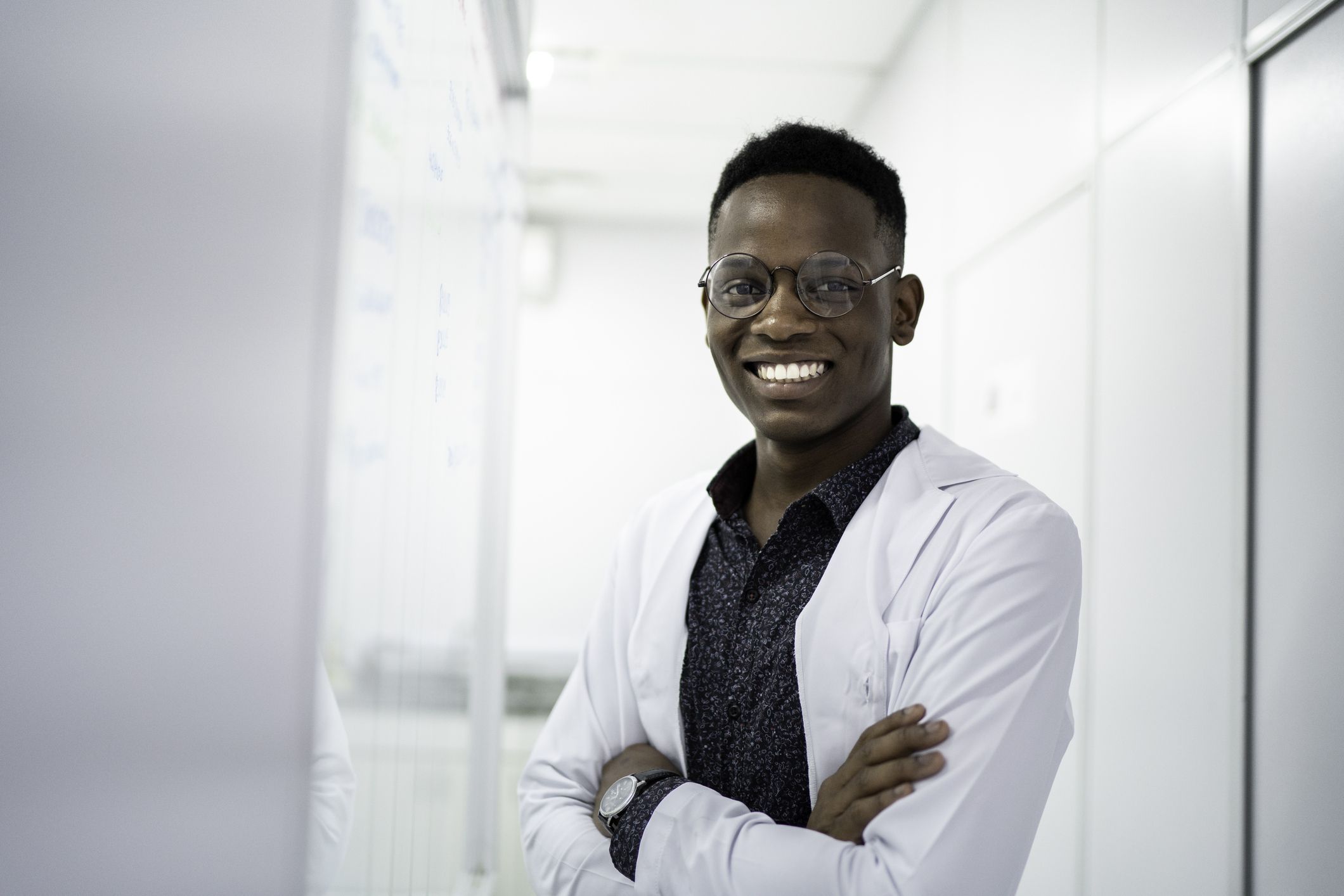 Portrait of a smiling scientist at laboratory