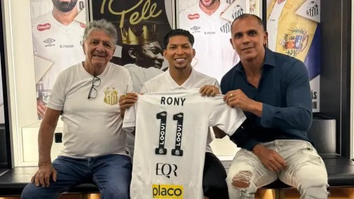Rony, reforço do Santos, usará a camisa 11 em 2026.