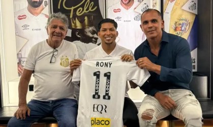 Rony, reforço do Santos, usará a camisa 11 em 2026.