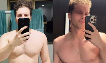 Thiago Fragoso conta que mudou de vida há 1 ano e mostra antes e depois