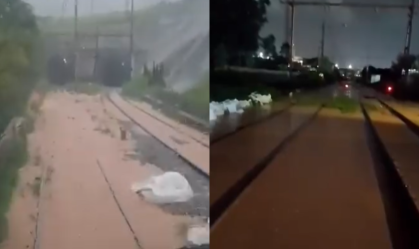 Alagamento na Linha 7-Rubi causa lentidão nos trens em SP