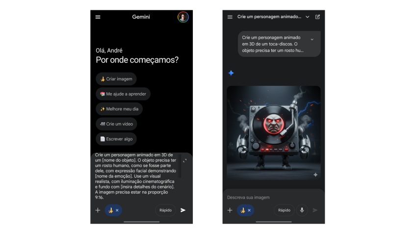 Crie a imagem do objeto que será o personagem do vídeo • Captura de tela/André Magalhães/Canaltech