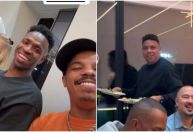 Virginia e Vini Jr. curtem jantar com família de Bob Marley e Ronaldo