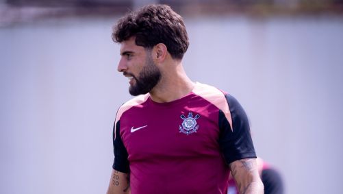 Yuri Alberto em treino do Corinthians