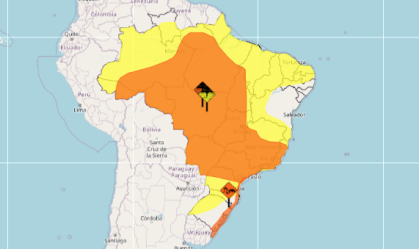 Inmet emite alerta de perigo para temporais em todo o país; veja situação