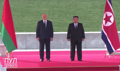 Alexandr Lukashenko e Kim Jong-un se encontram na Coreia do Norte