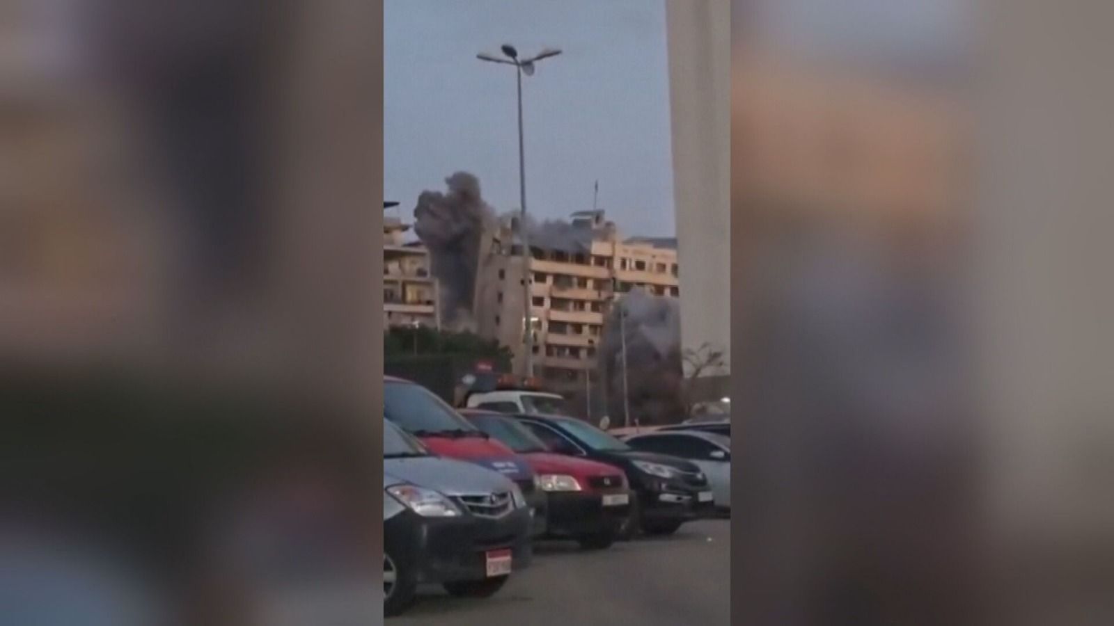 Ataque israelense destruiu um prédio inteiro no bairro de Bachoura, no centro de Beirute