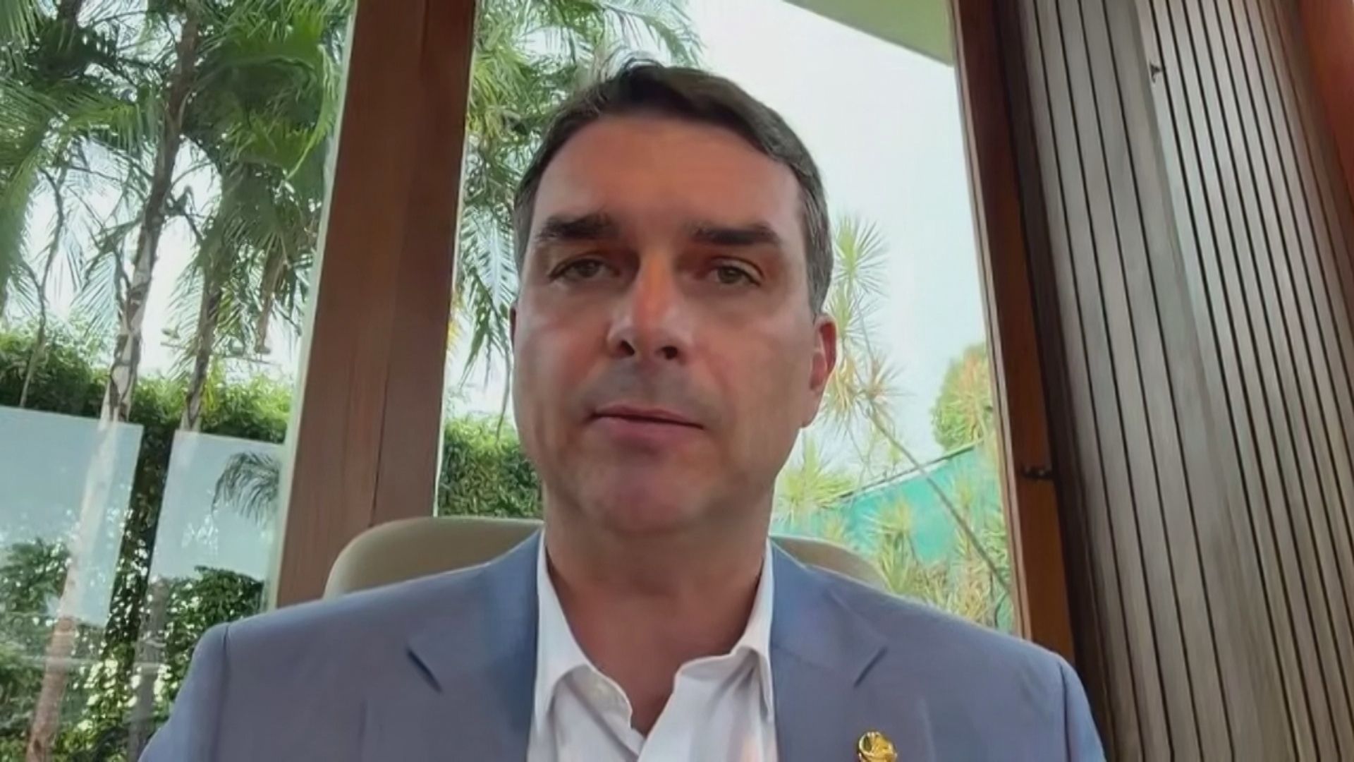 O senador Flávio Bolsonaro (PL-RJ), pré-candidato ao Planalto, em entrevista à CNN Brasil