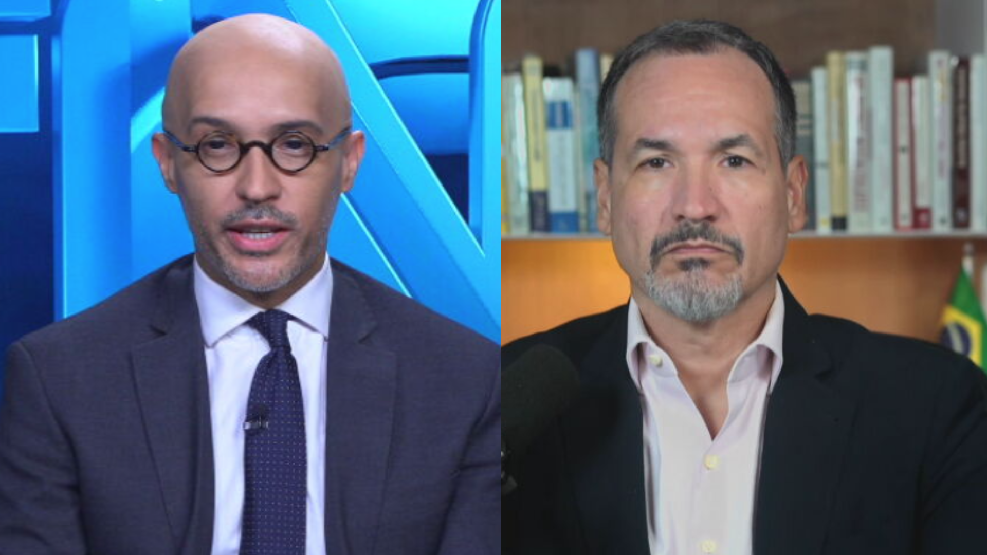 Os comentaristas Helio Beltrão e Alessandro Soares