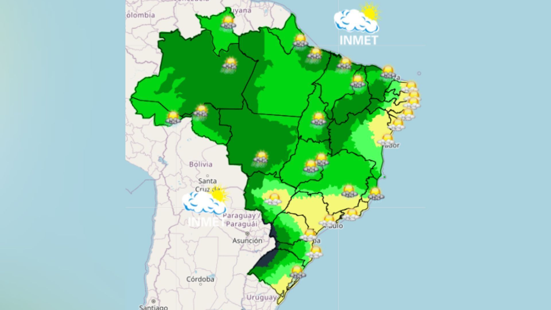 Calor e chuva veja como fica a previsão do tempo nesta segunda-feira (16)