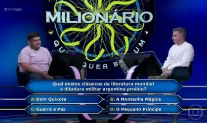 Você acertaria? Participante perde R$ 300 mil ao errar pergunta no Domingão