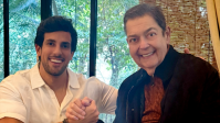 Faustão faz rara aparição em foto publicada pelo genro: "Alegria"