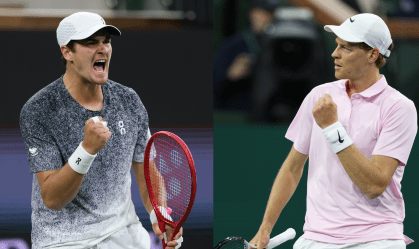 Brasileiro João Fonseca enfrenta Jannik Sinner nas oitavas de Indian Wells.